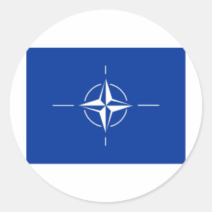 N.A.T.O. Flagge Runder Aufkleber