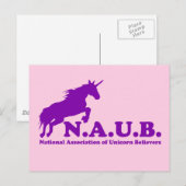 N.A.U.B Unicorn-Gläubiger Postkarte (Vorne/Hinten)