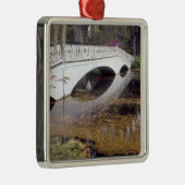 N.A., USA, South Carolina, Charleston.Magnolie Silbernes Ornament (Rechts)