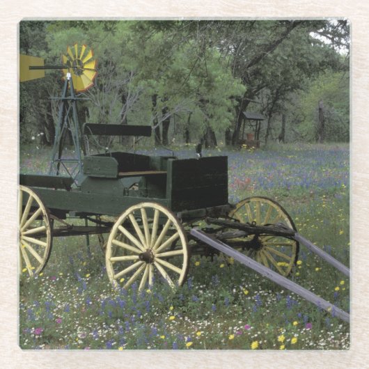N.A., USA, Texas, Devine, alter Lastwagen Glasuntersetzer (Vorderseite)