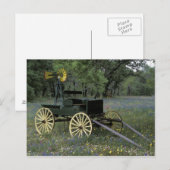 N.A., USA, Texas, Devine, Old Waggon und Postkarte (Vorne/Hinten)