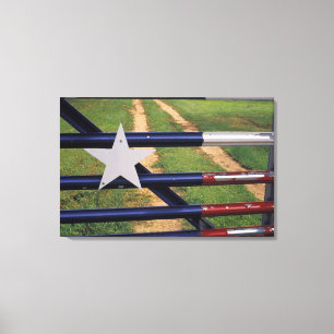 N.A., USA, Texas, Lake Buchanan, Flagge von Texas Leinwanddruck