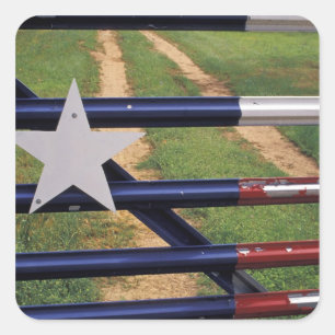 N.A., USA, Texas, Lake Buchanan, Flagge von Texas Quadratischer Aufkleber