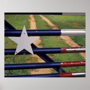 N.A., USA, Texas, See Buchanan, Texas-Flagge Poster
