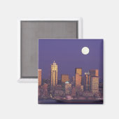 N.A., USA, Washington, Seattle Seattle Skyline Magnet (Vorderseite/Rückseite)