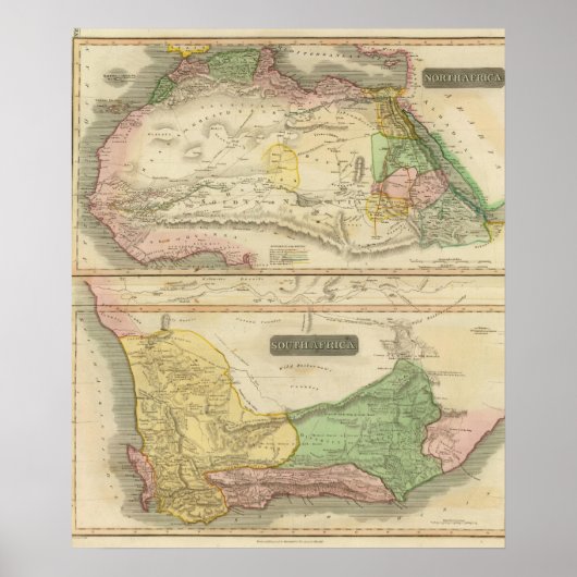 N Afrika, S Afrika Poster (Vorne)