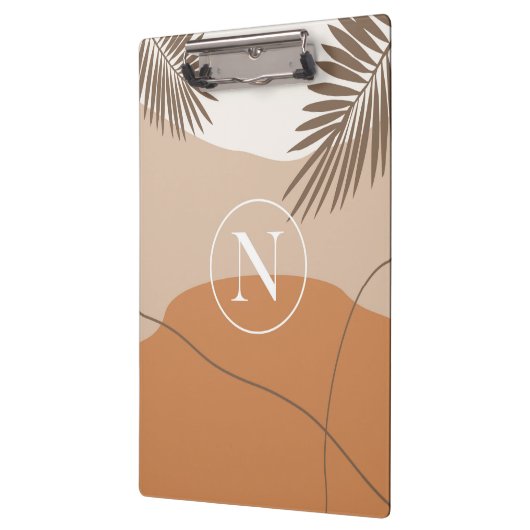 N - Anfangsbuchstabe N Abstraktes Design Klemmbrett (Links)