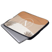 N - Anfangsbuchstabe N Abstraktes Design Laptopschutzhülle (Vorne Knopf)