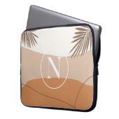 N - Anfangsbuchstabe N Abstraktes Design Laptopschutzhülle (Vorderseite Links)