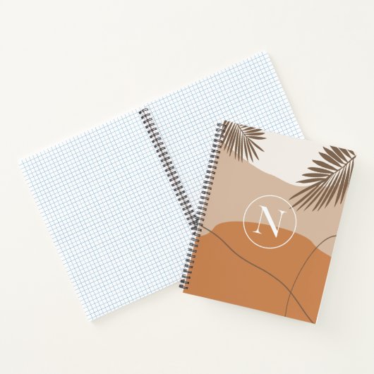 N - Anfangsbuchstabe N Abstraktes Design Notizblock (Innenseite)