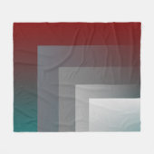 N - aquamarine graue Bordeaux Fleecedecke (Vorderseite (Horizontal))