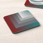N - aquamarine graue Bordeaux Getränkeuntersetzer (Linke Seite)