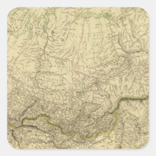 N Asien Quadratischer Aufkleber