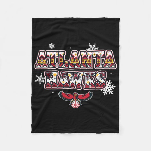 N Atlanta Hawks Christmas Ugly Sweater Fleecedecke (Vorderseite)