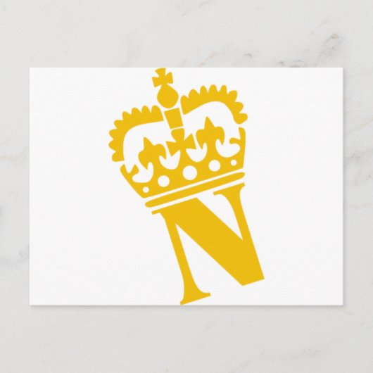 N - Buchstabe - Name Postkarte (Vorderseite)