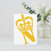 N - Buchstabe - Name Postkarte (Stehend Vorderseite)