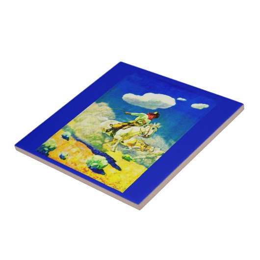 N. C. Wyeth Cowboy Fliese (Seite)