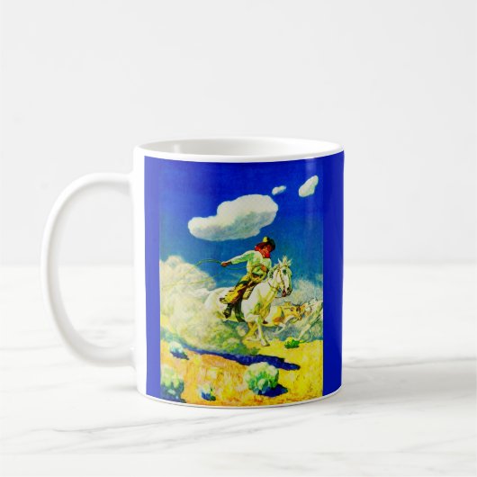 N. C. Wyeth Cowboy Kaffeetasse (Links)