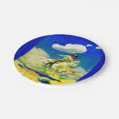 N. C. Wyeth Cowboy Pappteller (Schrägansicht)