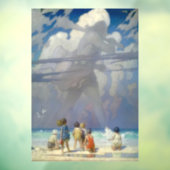 N.C. Wyeth Der Riese 1923 Vintage-Illustration Fensteraufkleber (Blatt 3)