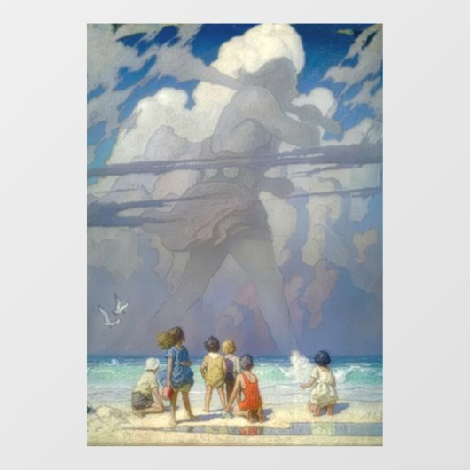 N.C. Wyeth Der Riese 1923 Vintage-Illustration Fensteraufkleber (Blatt)