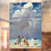 N.C. Wyeth Der Riese 1923 Vintage-Illustration Fensteraufkleber (Blatt 2)