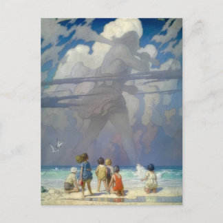 N.C. Wyeth Der Riese 1923 Vintage-Illustration Postkarte