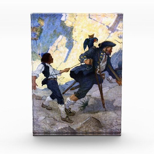 N. C. Wyeth Long John Silver und sein Papagester Fotoblock (Vorderseite)