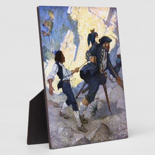 N. C. Wyeth Long John Silver und sein Parrot Poste Fotoplatte (Seite)