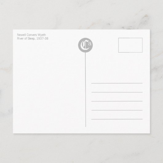 N. C. Wyeth River of Sleep CC0623 Postcard Postkarte (Rückseite)