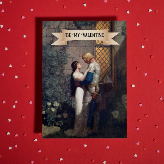 N.C. Wyeth Romantic Medieval Art Valentinstag Karte