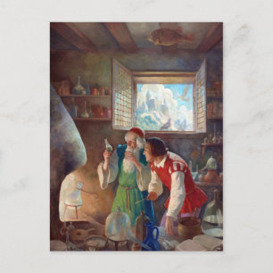 N.C. Wyeth The Alchemist Poster Postkarte