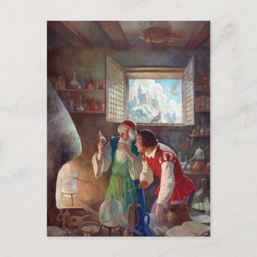 N.C. Wyeth The Alchemist Poster Postkarte (Vorderseite)