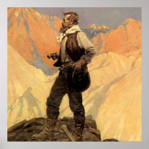 N C Wyeth Western-Gemälde „The Prospector“ Poster