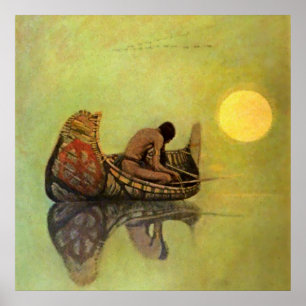 N C Wyeth Western-Gemälde „The Silent Fisherman“ Poster