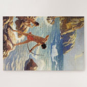 N C Wyeth Western Malerei "First Maine Fishermen" Puzzle (Horizontal)