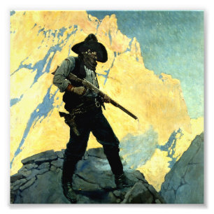 N C Wyeth Western Malerei "Letzter Stand" Fotodruck