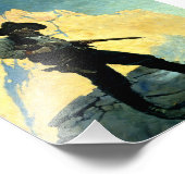 N C Wyeth Western Malerei "Letzter Stand" Fotodruck (Ecke)