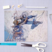 N C. Wyeth Western Malerei "Roping Wild Horses" Seidenpapier (Handwerk)