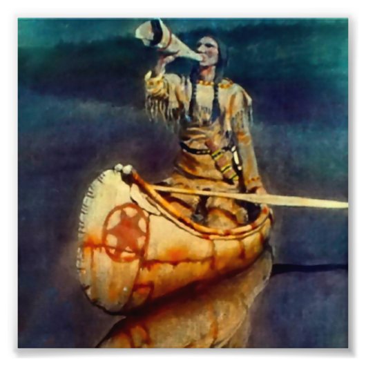 N C Wyeth Western Malerei "The Moose Call" Fotodruck (Vorne)