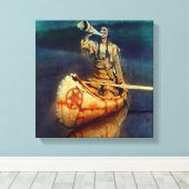 N C Wyeth Western Malerei "The Moose Call" Leinwanddruck (Insitu (Holzboden))