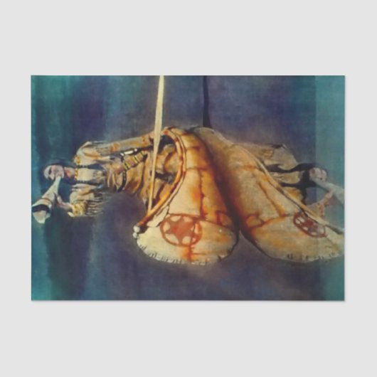 N C. Wyeth Western Malerei "The Moose Call" Seidenpapier (Vorderseite)