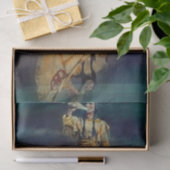 N C. Wyeth Western Malerei "The Moose Call" Seidenpapier (Geschenk)