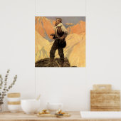 N C Wyeth Western Malerei "The Prospector" Poster (Küche)