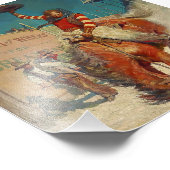 N C Wyeth Western Malerei "The Rodeo" Fotodruck (Ecke)
