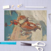 N C. Wyeth Western Malerei "The Rodeo" Seidenpapier (Handwerk)