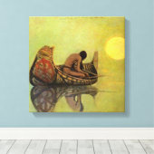 N C Wyeth Western Malerei "The Silent Fisherman" Leinwanddruck (Insitu (Holzboden))