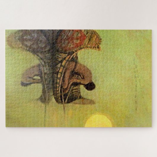 N C Wyeth Western Malerei "The Silent Fisherman" Puzzle (Horizontal)