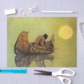 N C. Wyeth Western Malerei "The Silent Fisherman" Seidenpapier (Handwerk)