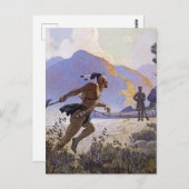 N C Wyeth Western Malerei "The Tomahawk" Postkarte (Vorne/Hinten)